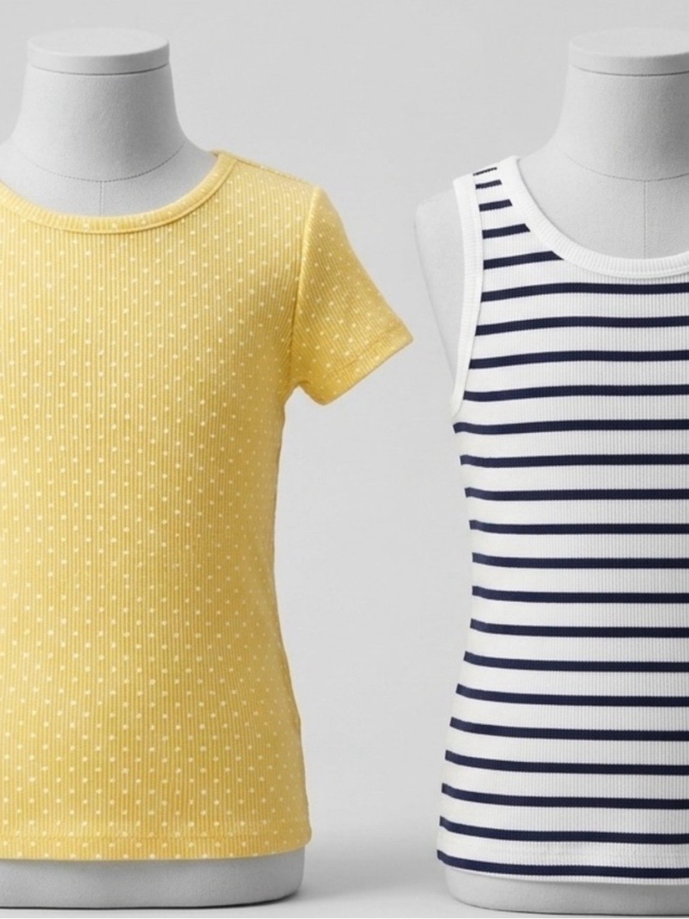 NWT 2 Pack GAP Yellow Shirt and Striped Kids Tank Top size
Large 10/12